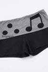 casual-note-print-folded-waist-shorts